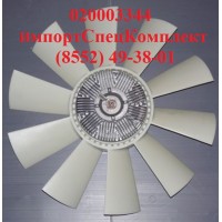 Крыльчатка вентилятора  Ø 520мм, 10 лопастей, Двигатель  КАМАЗ-4307, ПАЗ, КАВЗ с дв. Cummins B3,9 140 CIV  (140 л.с.), MAXPOWER. Артикул  040001691 / 020003344